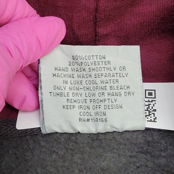 Virginia Tech Hokies Zip Hoodie Small 20x22 Baggy Black Gray - Picture 11 of 15